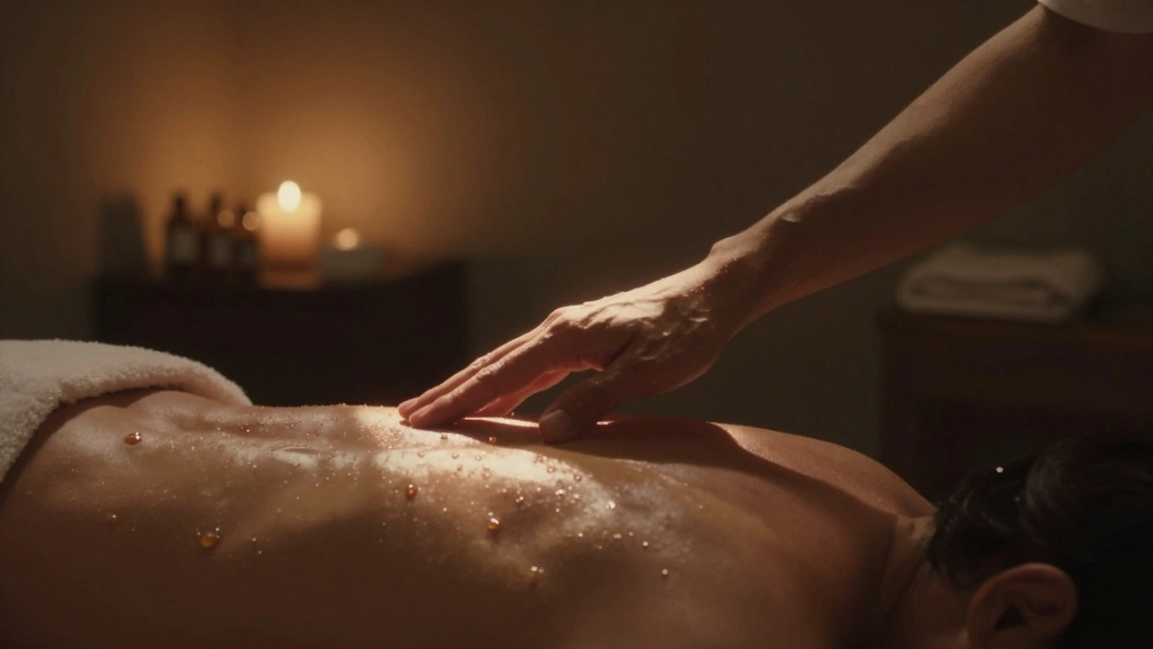 Two silhouettes in a dimly lit room, one hand lightly touching the other’s wrist, emphasizing connection through touch without words.